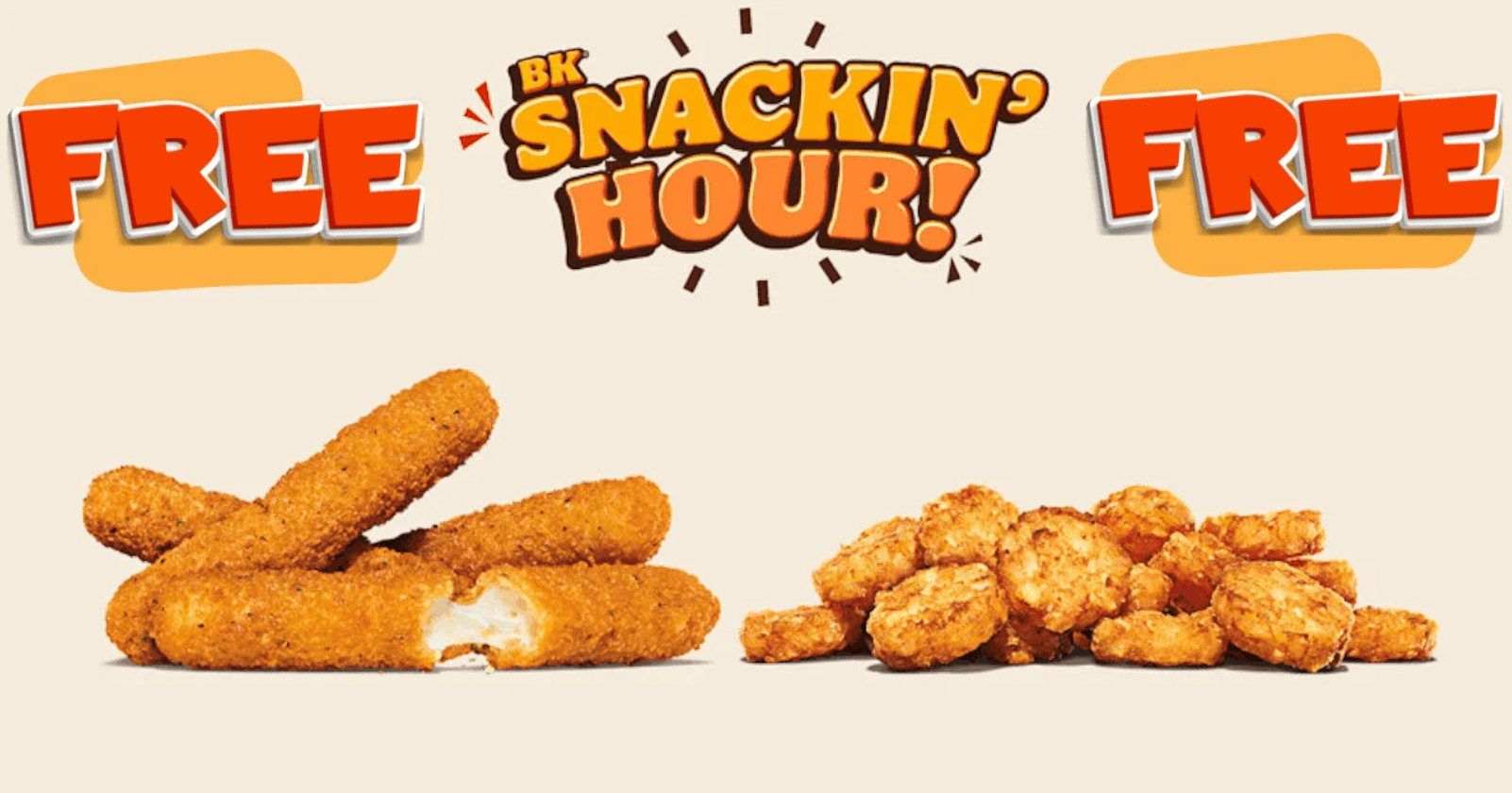 Snack Attack! Free Mozzarella Fries & Hash Browns at Burger King!
