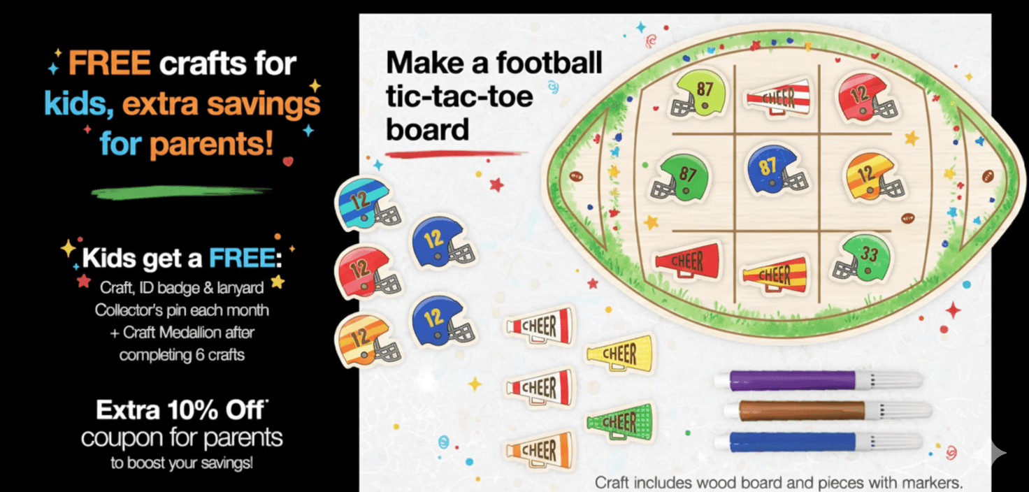 JCPenney’s FREE Football Tic-Tac-Toe Craft Kit – Craft & Play!