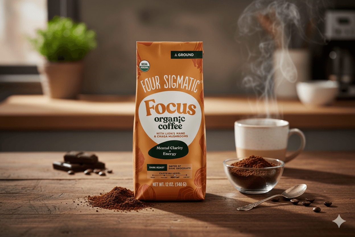 Wake Up with a FREE Full-Size Four Sigmatic Focus Ground Coffee!