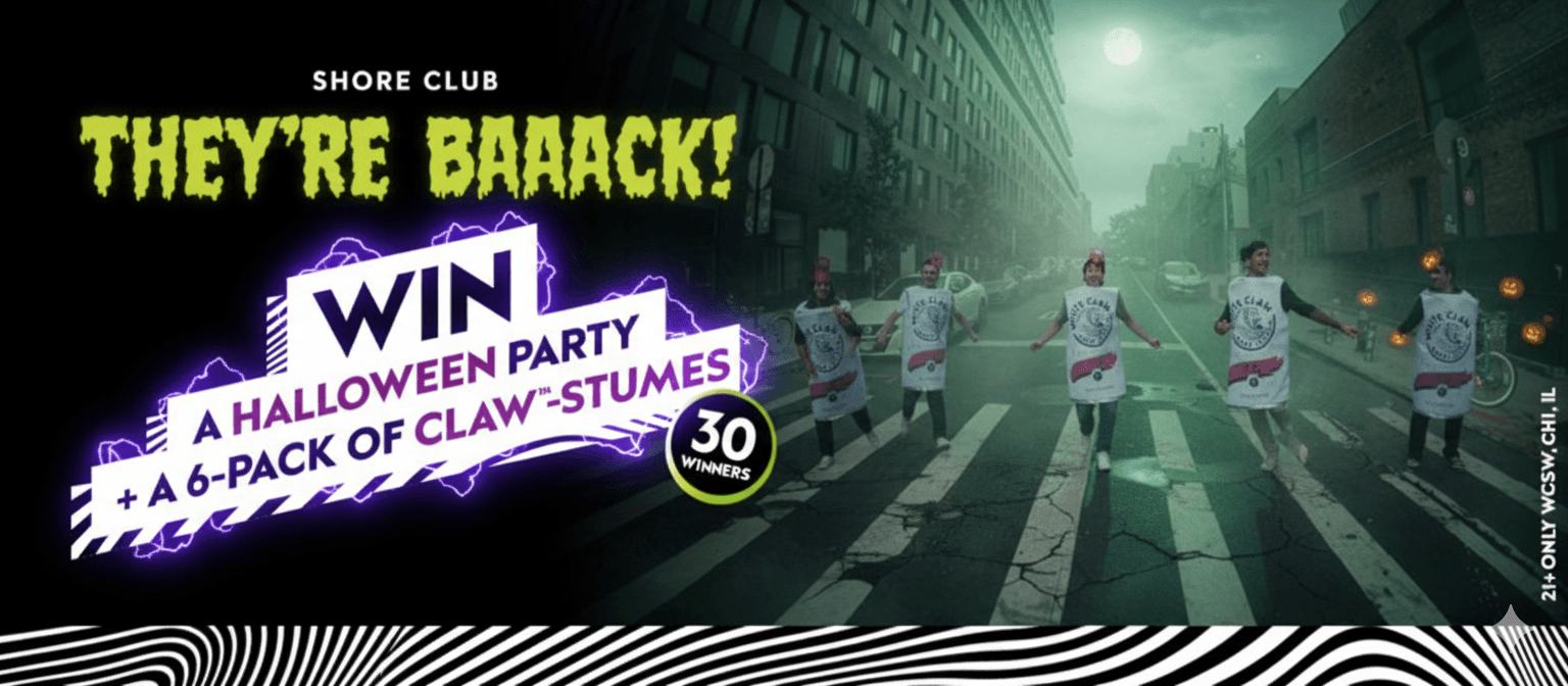 Celebrate Halloween with WHITE CLAW Shore Club Sweepstakes!