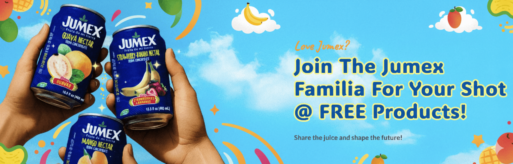 Free Perks + Cool Swag = Join the Jumex Familia Today!