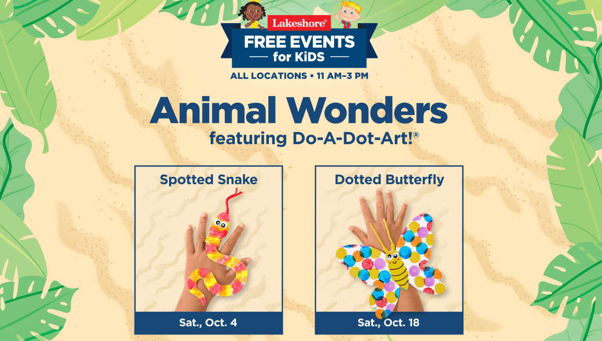 Create, Learn & Play – FREE Kids Animal Wonders at Lakeshore!