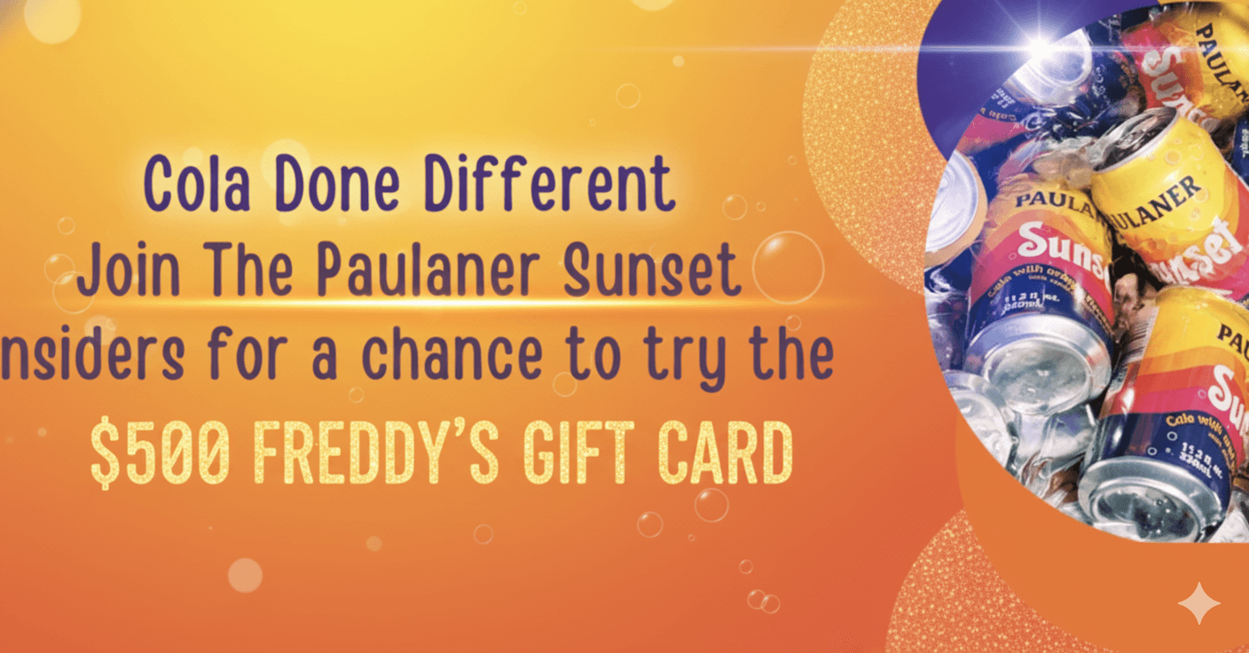 Thirsty? Get a FREE 12-Pack of Paulaner Sunset Orange Cola!