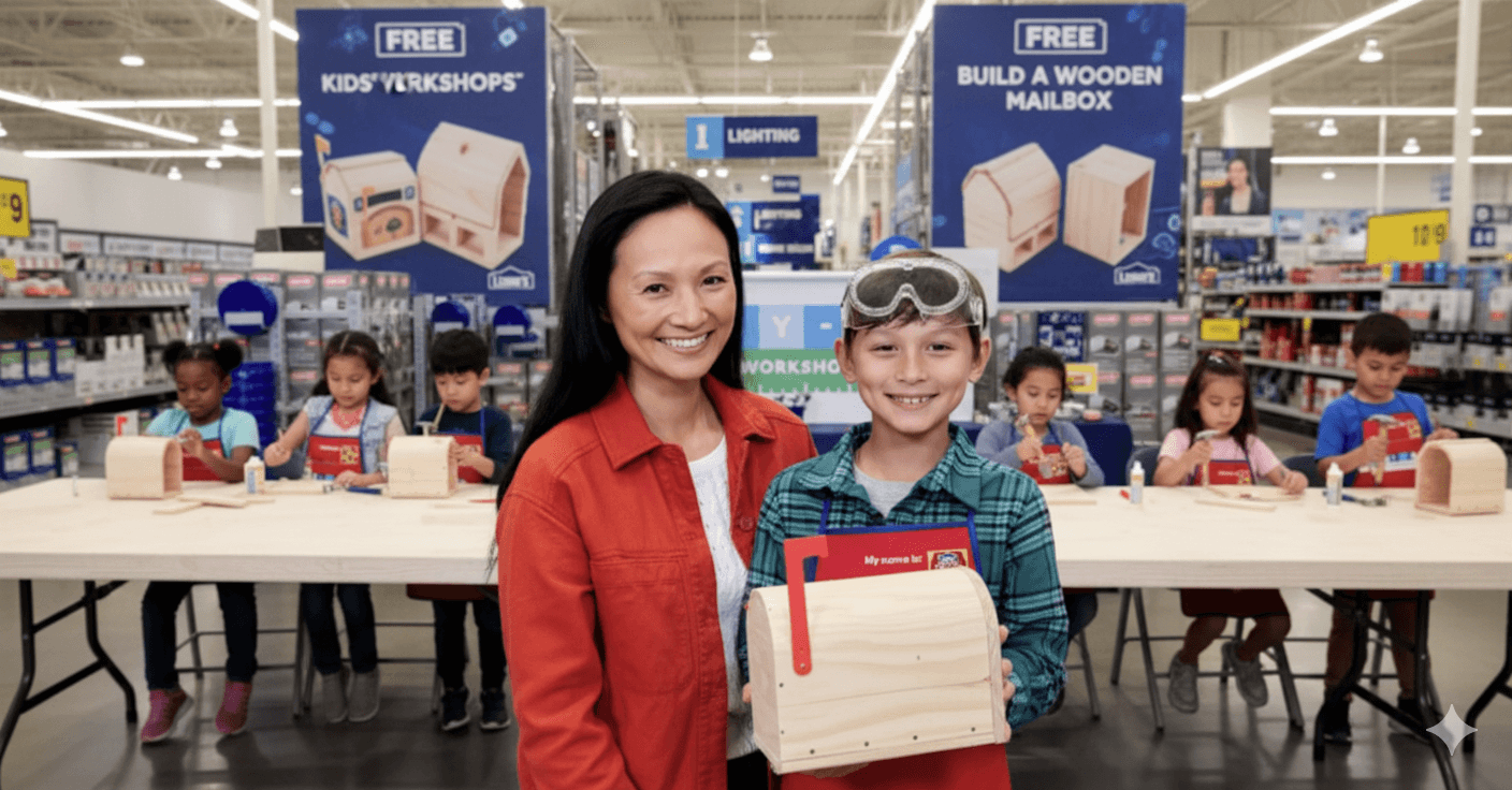 Mail a Memory – Free Letter Box Build for Kids at Lowe’s!