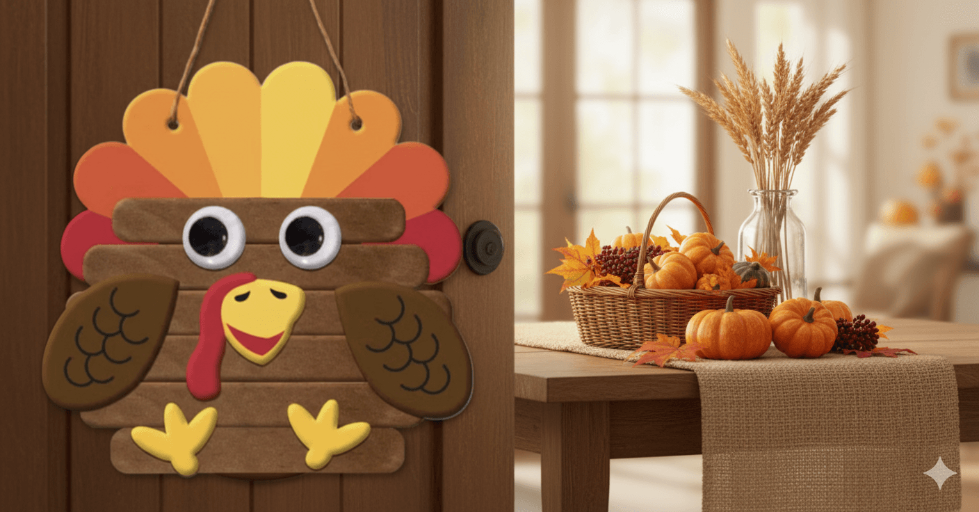 Gobble, Glue & Go! Free Turkey Door Hanger Craft