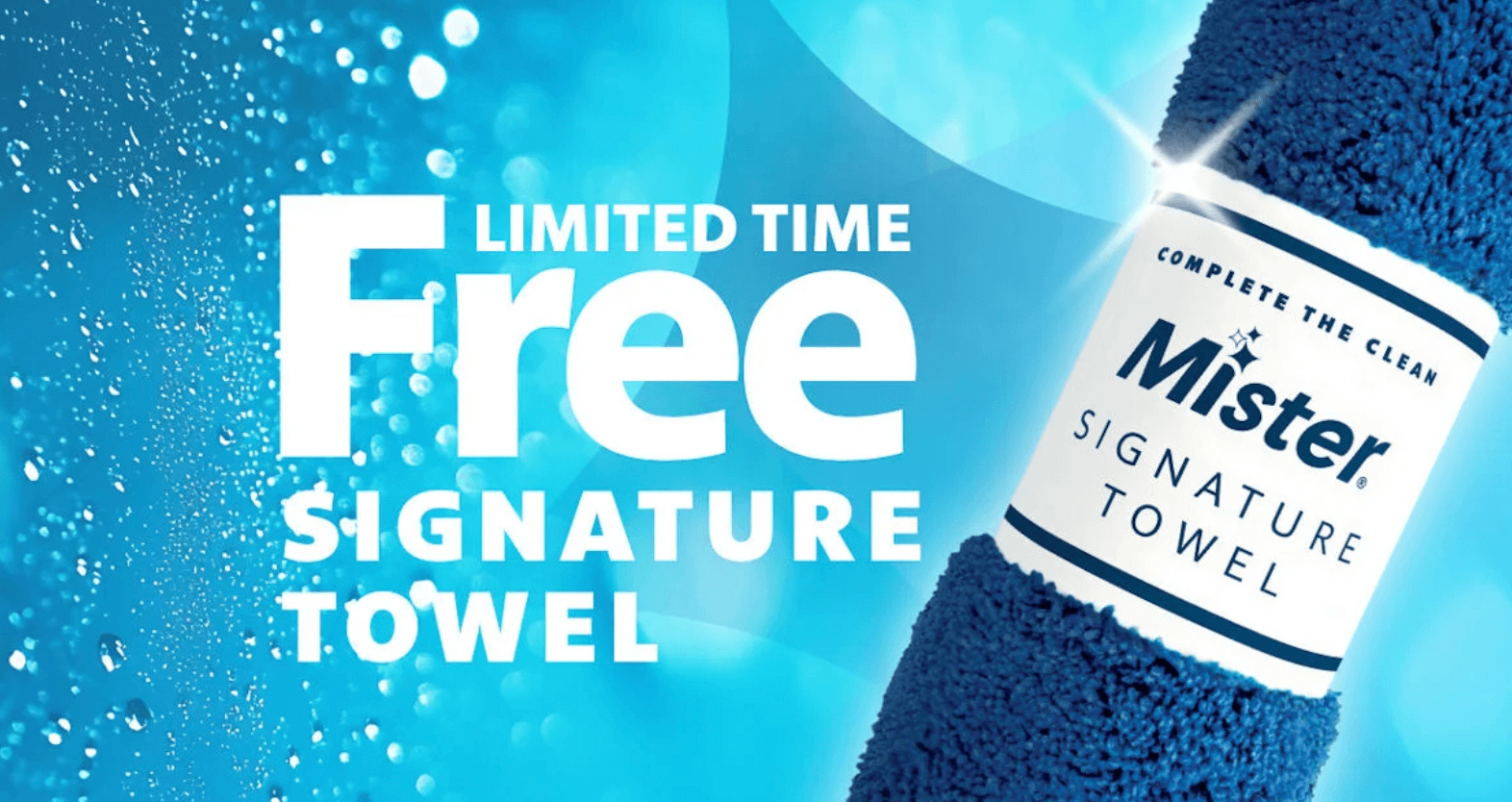 Free Gift Alert! Signature Towel from Mister Car Wash!