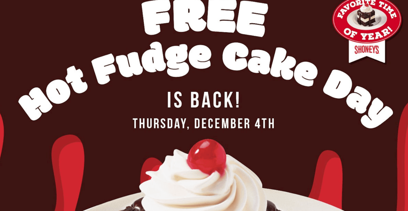 Shoney's Hot Fudge Cake