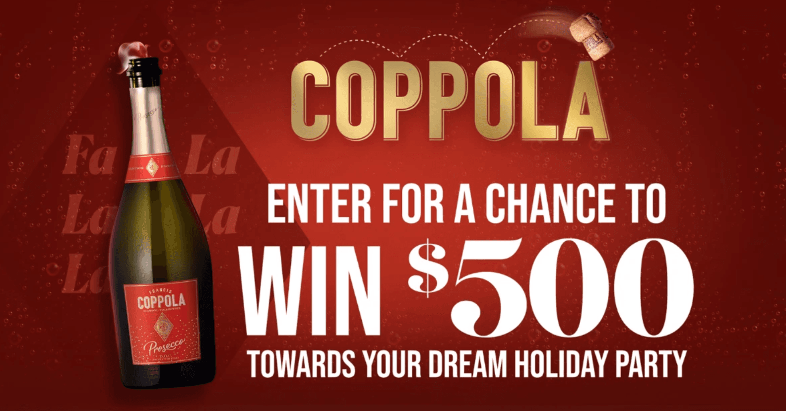 Coppola Diamond Holiday Party Sweepstakes