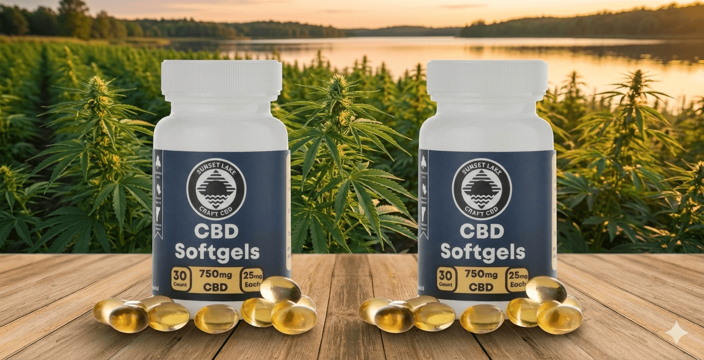 Sunset Lake CBD Softgels
