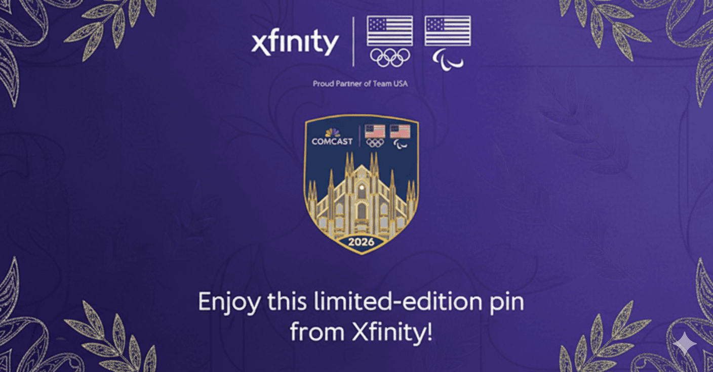 Xfinity Olympics Gold Pin