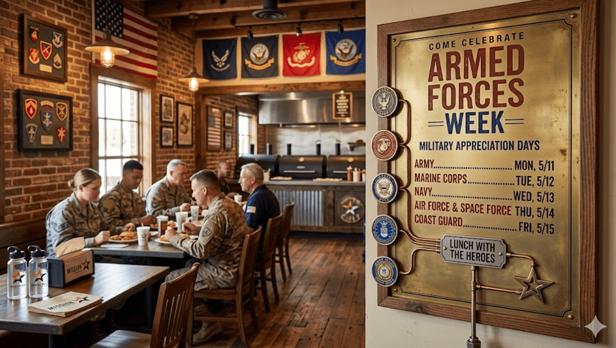 Thank You, Service Members: FREE Mission BBQ Sandwiches This Week