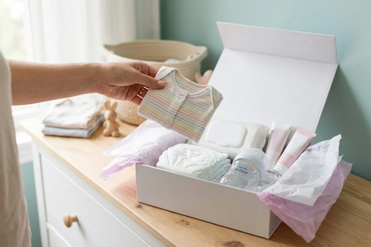 Registry welcome boxes often bundle diapers, wipes, and skincare samples for little or no cost.